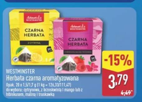 Herbata czarna aromatyzowana z brzoskwinią i mango Westminster +2 warianty