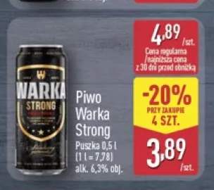 Piwo Warka Strong