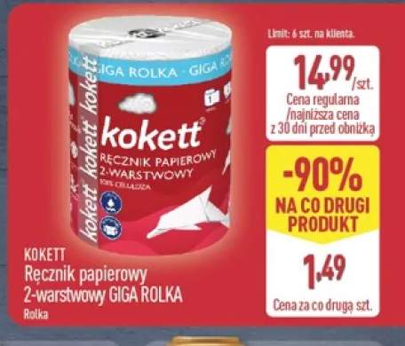 Ręcznik papierowy 2-warstwowy Giga Rolka Kokett