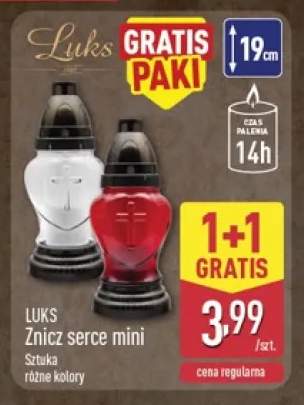 Znicz serce mini Luks