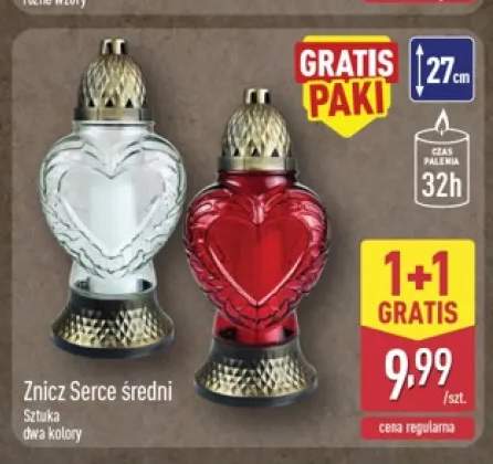 Znicz serce średni