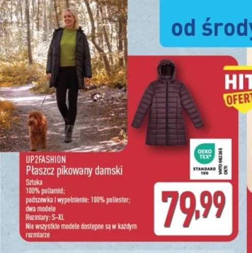 Płaszcz pikowany damski UP2FASHION