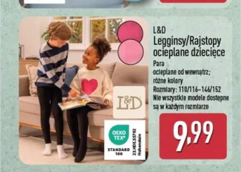 Legginsy ocieplane dziecięce L & D +1 wariant