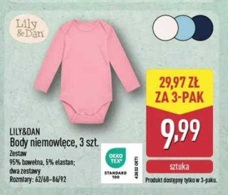 Body niemowlęce 3-pak LILY & DAN