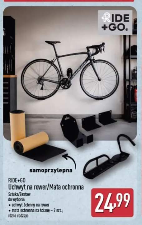 Uchwyt ścienny na rower Ride+Go +1 wariant
