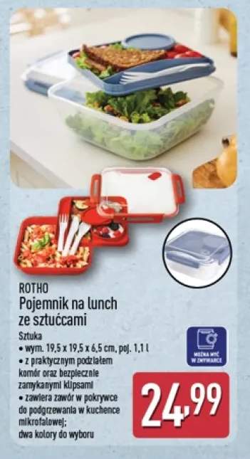 Pojemnik na lunch ze sztućcami Rotho