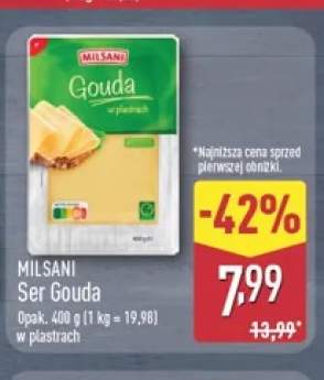 Ser gouda w plastrach Milsani