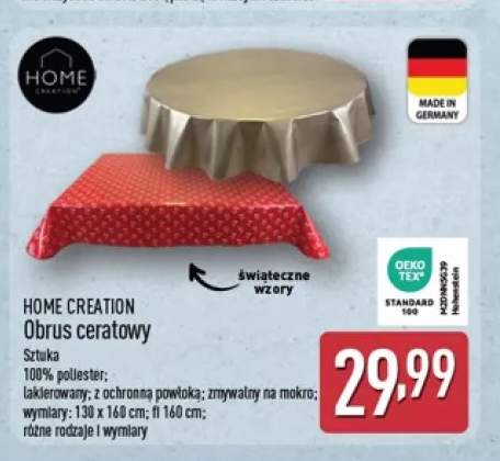 Obrus ceratowy Home Creation fi 160 cm +1 wariant