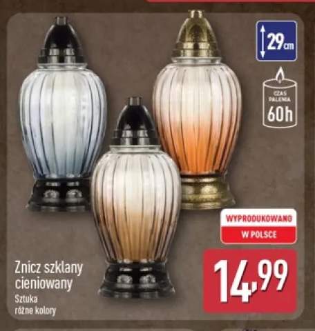 Znicz szklany cieniowany