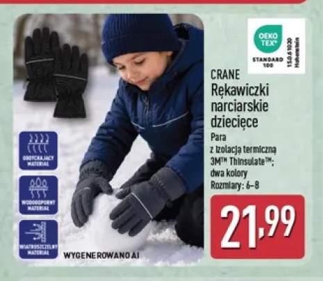 Rękawiczki narciarskie dziecięce Crane