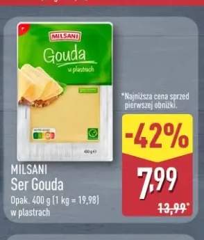 Ser gouda w plastrach Milsani