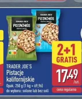 Pistacje kalifornijskie bez soli Trader Joe's +1 wariant