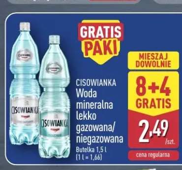 Woda mineralna niegazowana Cisowianka +1 wariant