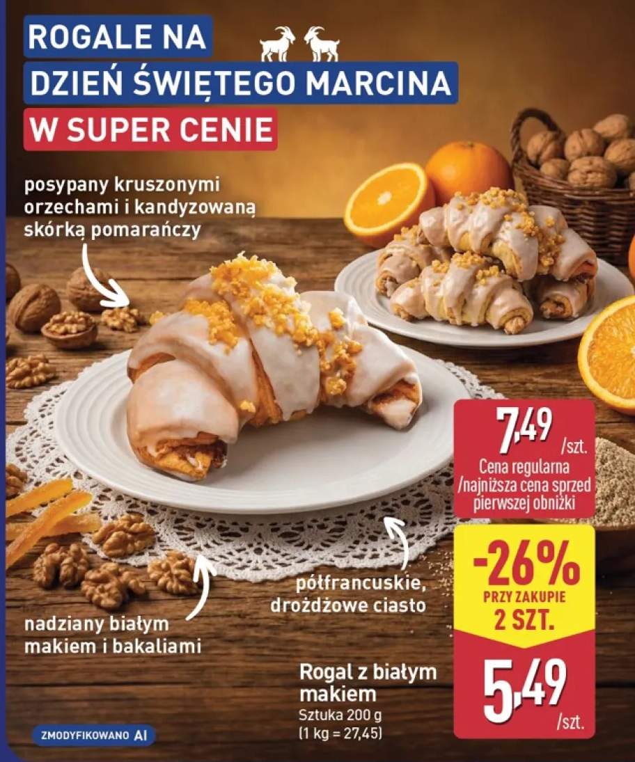Rogal z białym makiem