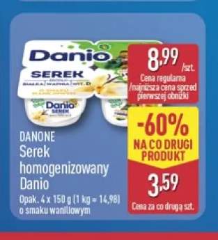 Serek homogenizowany Danio o smaku waniliowym 4-pak