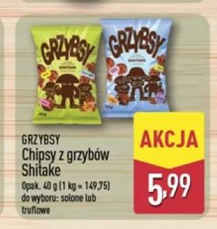 Chipsy z grzybów Shitake solone Grzybsy +1 wariant