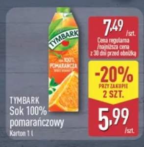 Sok pomarańczowy Tymbark 100%