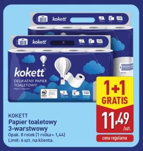 Papier toaletowy 3-warstwowy Kokett