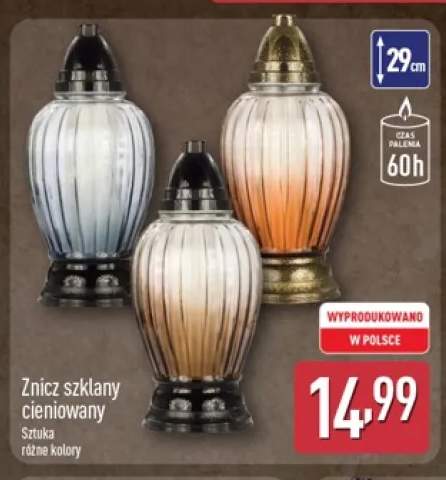 Znicz szklany cieniowany