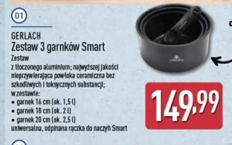 Zestaw 3 garnków Smart Gerlach