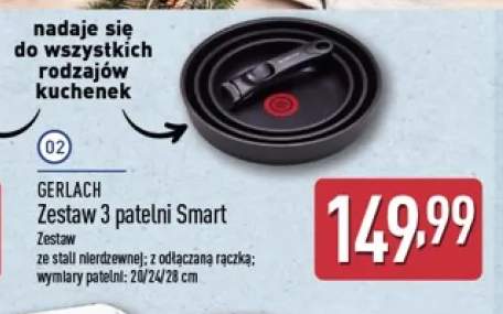 Zestaw 3 patelni Smart Gerlach