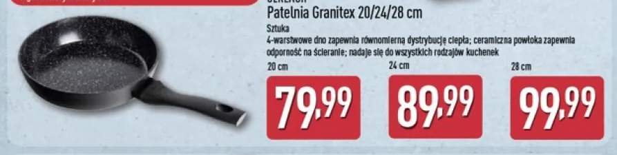 Patelnia Granitex 20 cm Gerlach +2 warianty