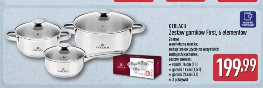 Zestaw garnków First 6 elementów Gerlach