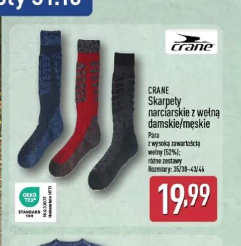 Skarpety narciarskie z wełną damskie Crane +1 wariant