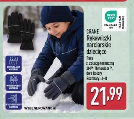 Rękawiczki narciarskie dziecięce Crane