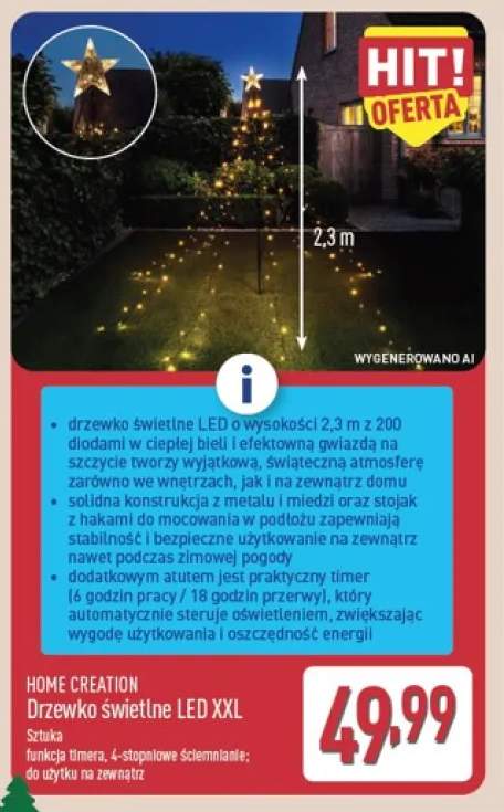 Drzewko świetlne LED Xxl Home Creation