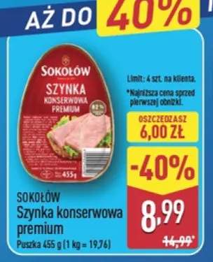Szynka konserwowa premium Sokołów