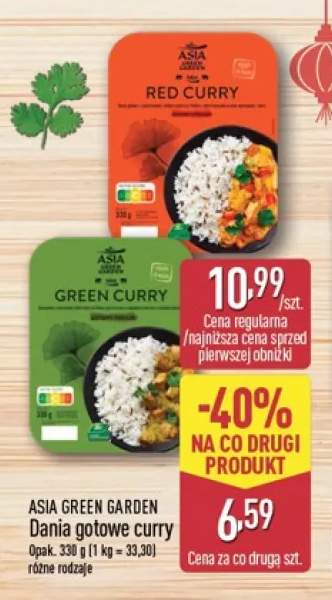 Dania gotowe curry green curry Asia Green Garden +1 wariant