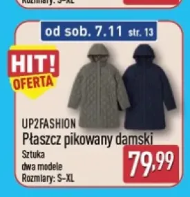 Płaszcz pikowany damski UP2FASHION