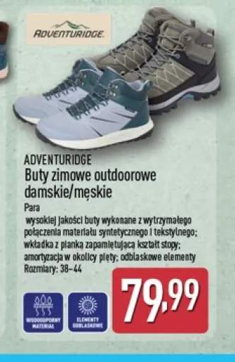 Buty zimowe outdoorowe damskie/męskie Adventuridge
