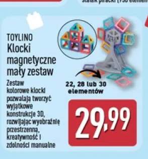 Klocki magnetyczne mały zestaw 22 elementy Toylino +2 warianty