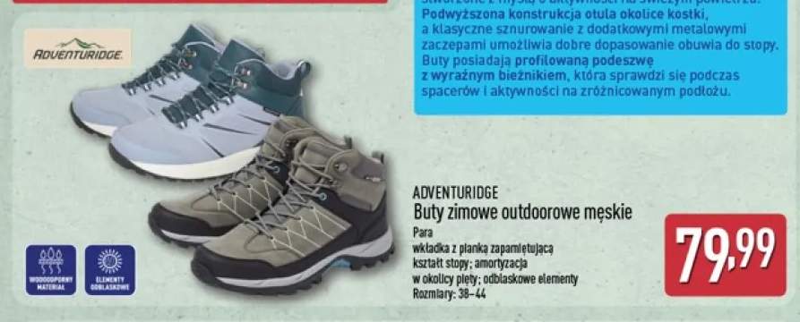 Buty zimowe outdoorowe męskie Adventuridge