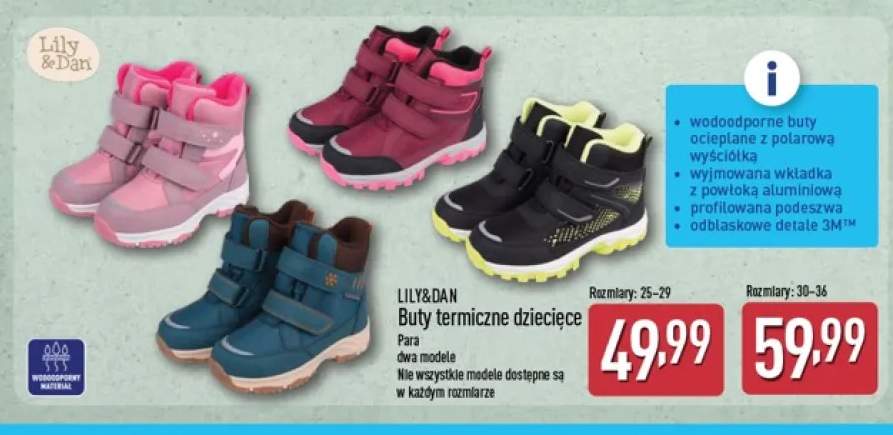 Buty termiczne dziecięce Lily & Dan rozm. 25-29 +1 wariant