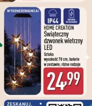 Świąteczny dzwonek wietrzny LED Home Creation