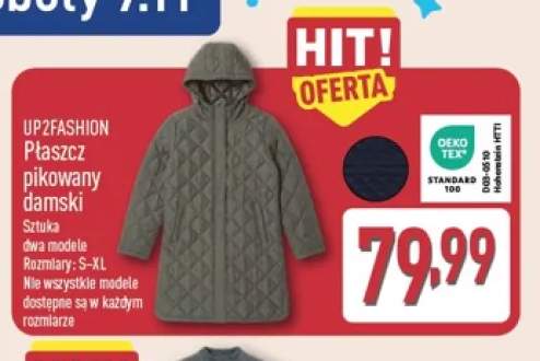 Płaszcz pikowany damski UP2FASHION