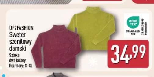 Sweter szenilowy damski UP2FASHION