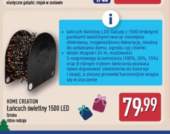 Łańcuch świetlny 1500 LED Home Creation