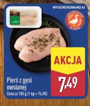 Pierś z gęsi owsianej