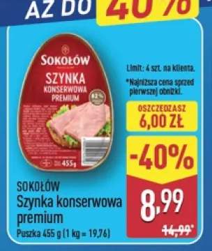 Szynka konserwowa premium Sokołów