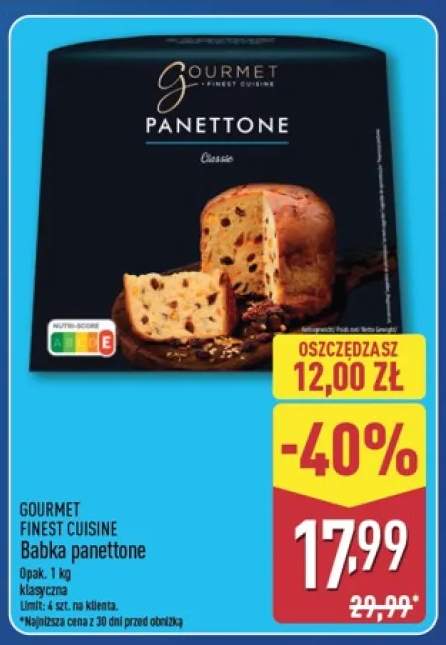 Babka panettone klasyczna Gourmet Finest Cuisine