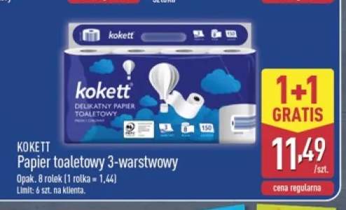 Papier toaletowy 3-warstwowy 8-pak Kokett