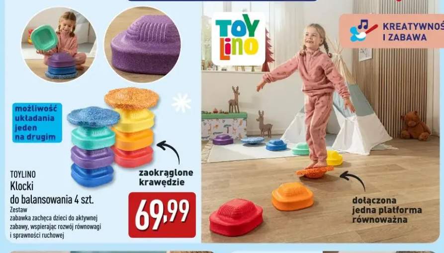 Klocki do balansowania 4 szt. Toylino
