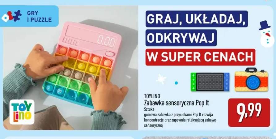 Zabawka sensoryczna Pop It Toylino