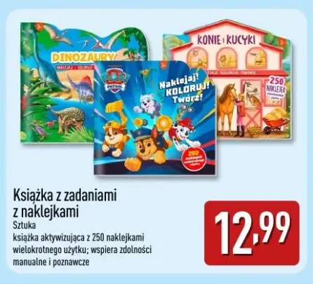 Książka z zadaniami z naklejkami