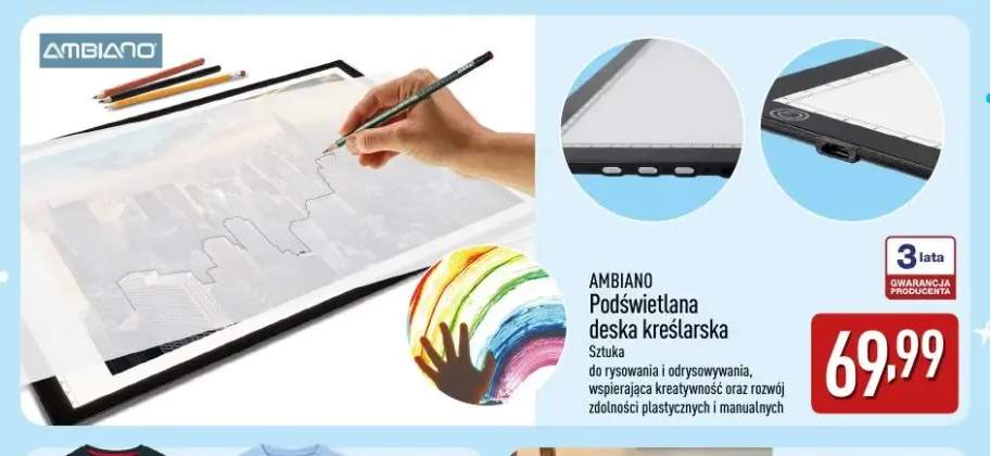 Podświetlana deska kreślarska Ambiano