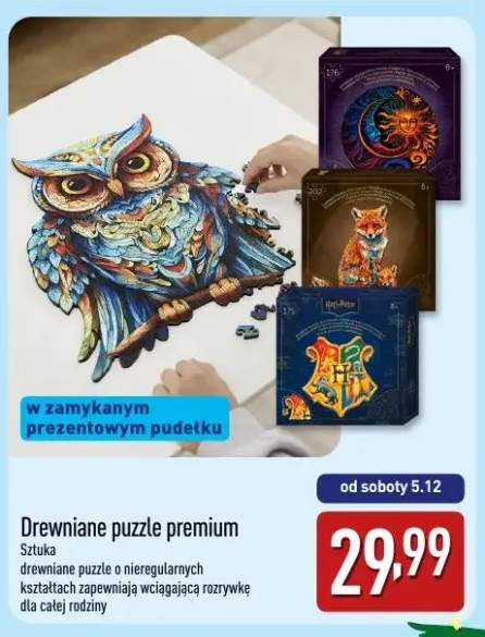 Drewniane puzzle premium